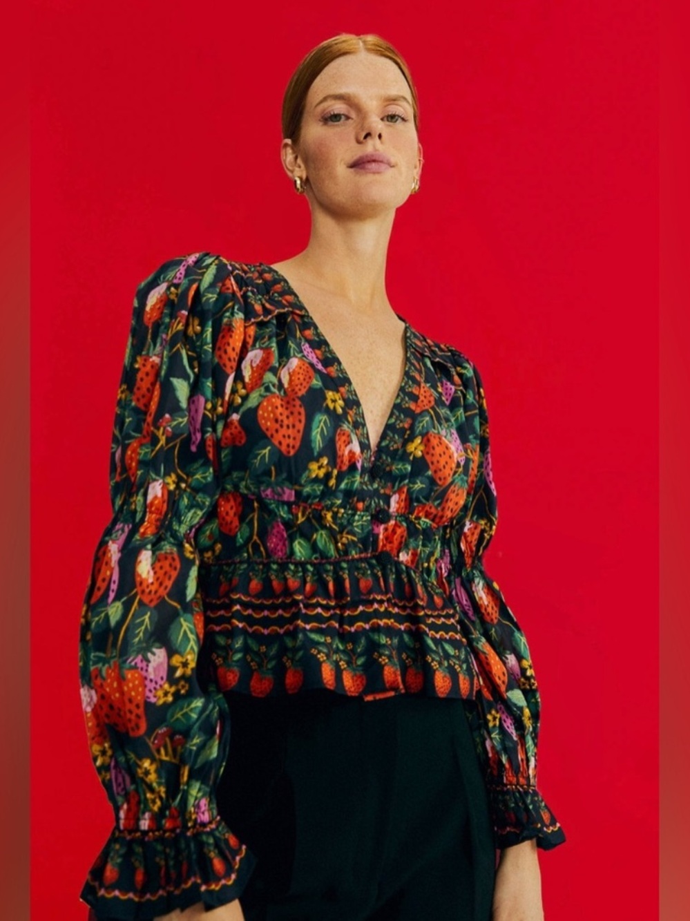 FARM Rio Lady Strawberry Blouse